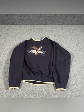 Vintage Bald Eagle Sweatshirt Womens 2xl Xxl Nature Scene Embroidered Outdoors